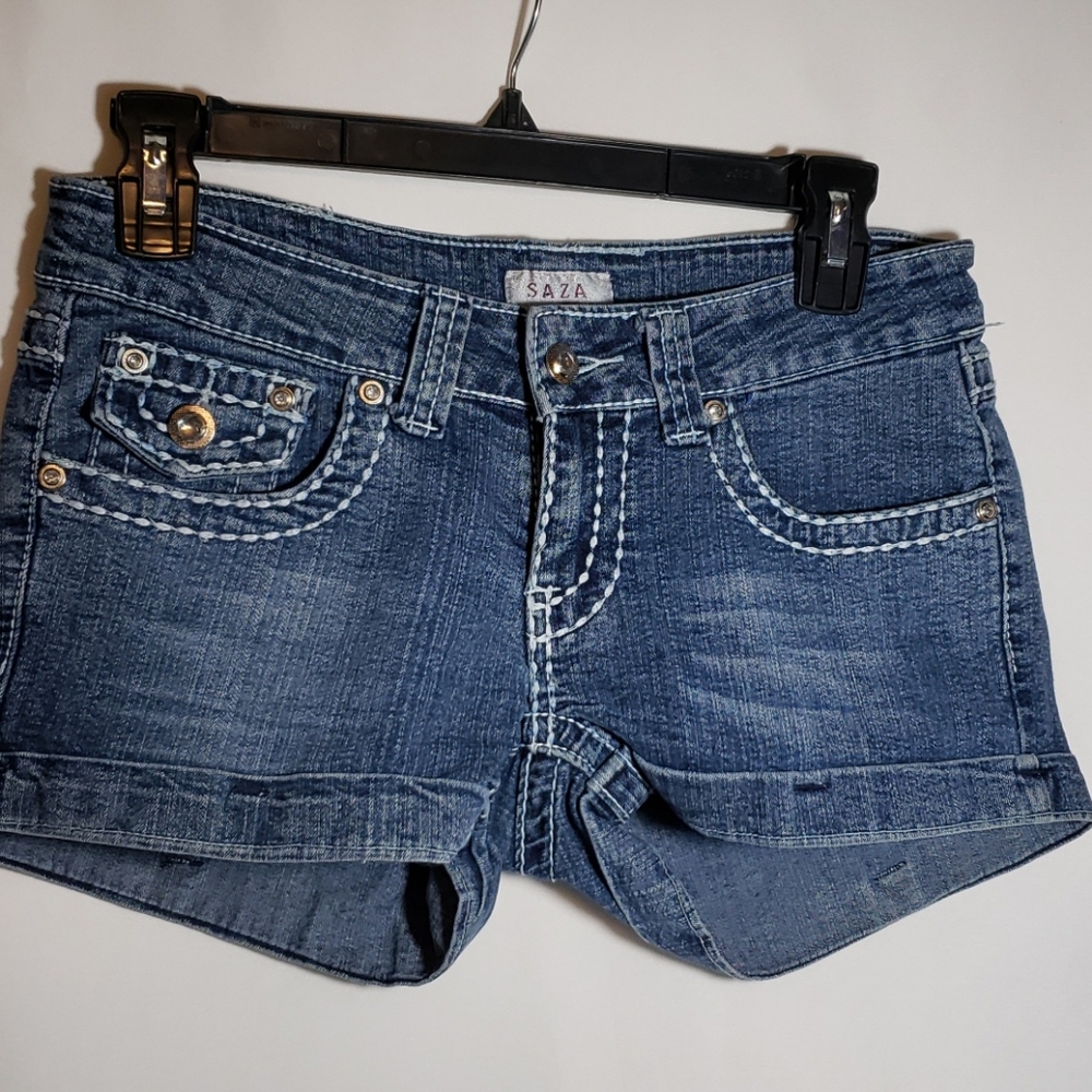 Lightly worn Saza denim jean shorts